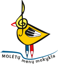 Colorful logo featuring a yellow bird with a musical note, piano keys, and vibrant red and blue accents, symbolizing music and creativity.